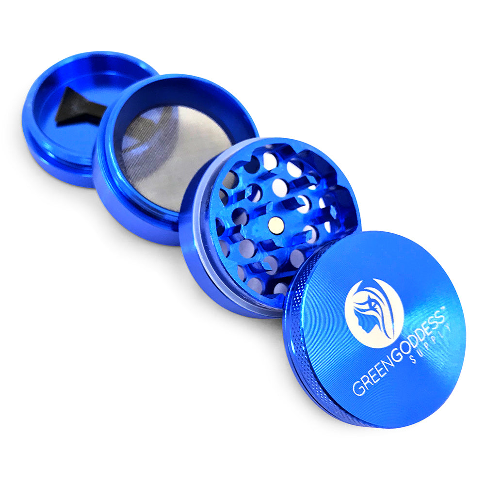 1.5 inch 4-Piece Aluminum Grinder - Blue