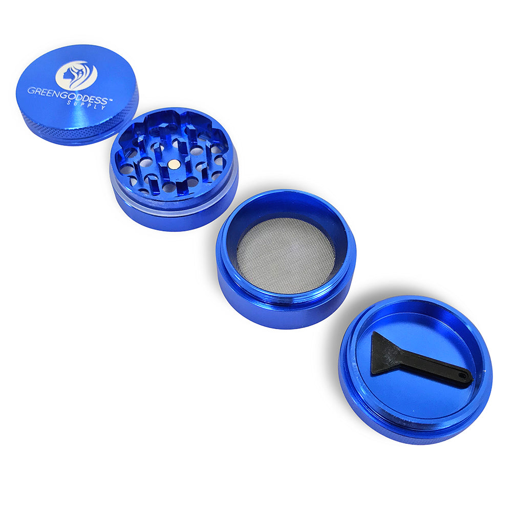 1.5 inch 4-Piece Aluminum Grinder - Blue