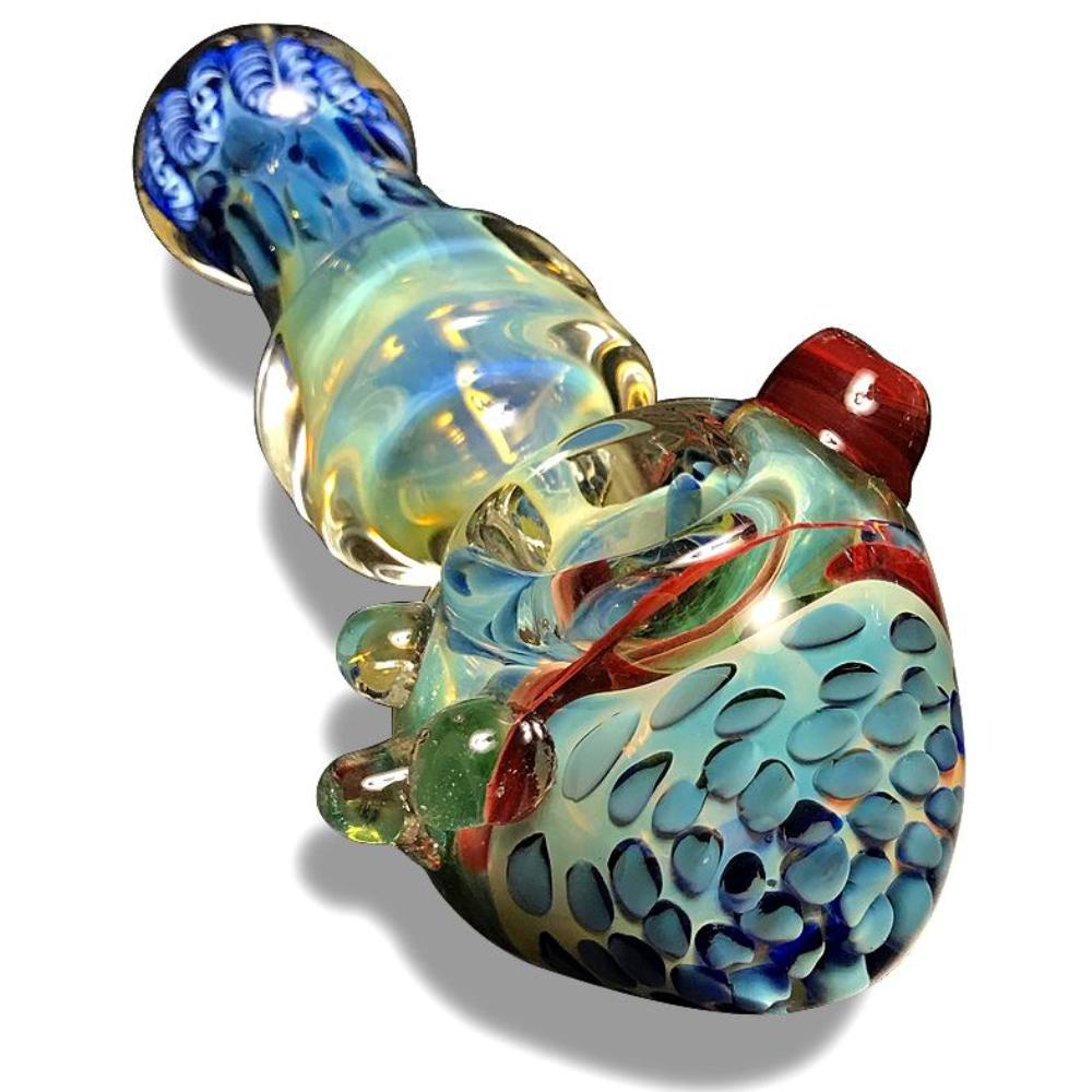 HIS AND HERS Bundle! Multi-Colored Glass Spoons with Pink and Blue Swirls