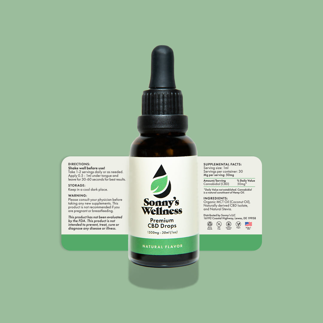 Natural CBD Drops - 1500mg